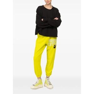 Freecity Superfluff OG Joggers Sweatpants Green Logo Drawstring Relaxed Fit Sz S